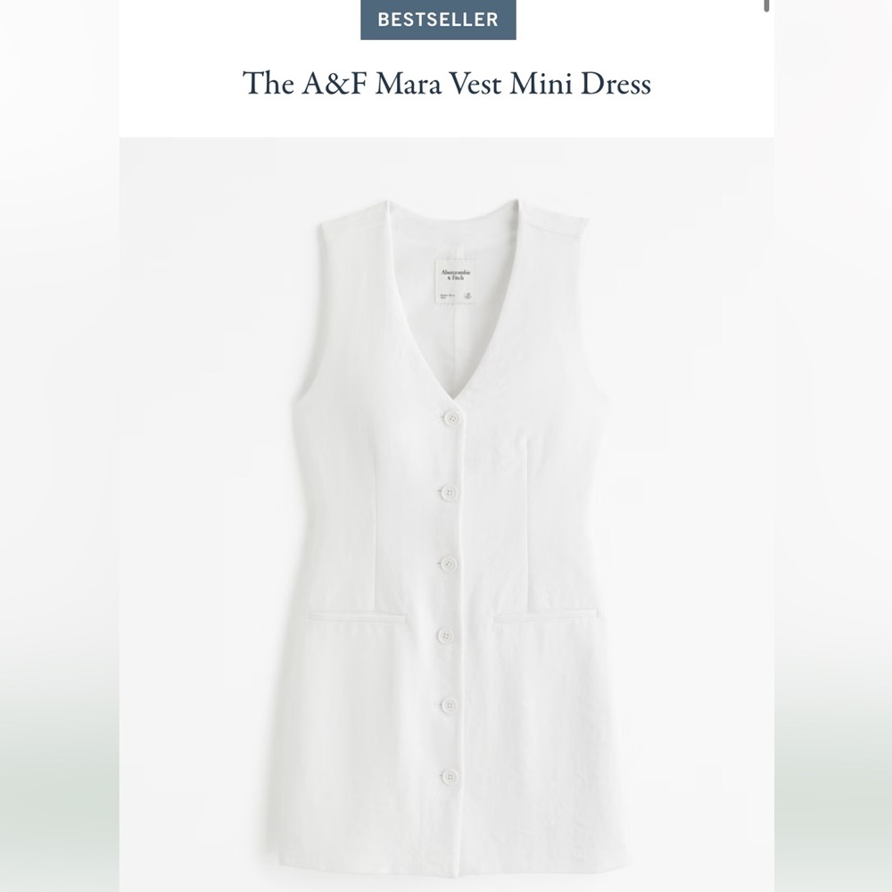 Abercrombie Mara Vest Mini Dress - white - NWOT